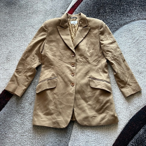 Sahza Tan Cashmere Blend Blazer Coat - Picture 1 of 8